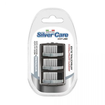 SILVER CARE ONE WHITENING keičiamosios dantų šepetėlio galvutės (3 vnt.)