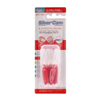 SILVER CARE 1 ULTRA FINE tarpdančių šepetėliai (6 vnt.)