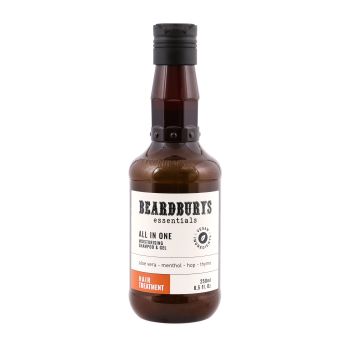 BEARDBURYS ALL IN ONE MOISTURISING plaukų šampūnas ir dušo želė, 250 ml