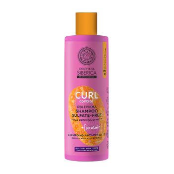 NATURA SIBERICA CURL CONTROL OBLEPIKHA SULFATE FREE plaukų šampūnas, 400 ml