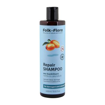 FOLK & FLORA REPAIR plaukų šampūnas, 400 ml