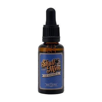 SKULL MEN OCEAN BLUE vyrų barzdos aliejus, 30 ml