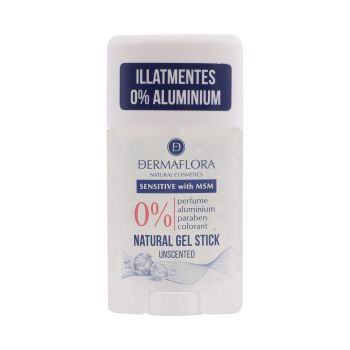 DERMAFLORA SENSITIVE WITH MSM NATURAL UNSCENTED pieštukinis želė dezodorantas, 50 ml