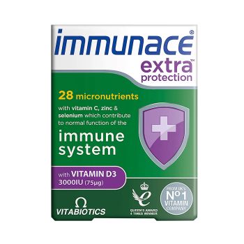 VITABIOTICS IMMUNACE EXTRA PROTECTION, 30 tablečių