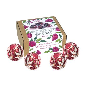 BOMB COSMETICS BATH CREAMER ROSE vonios burbulų rinkinys, 120 g