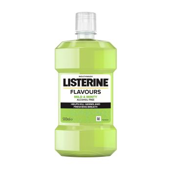 LISTERINE FLAVOURS MILD & MINTY burnos skalavimo skystis, 500 ml