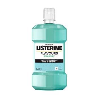 LISTERINE FLAVOURS SPEARMINT burnos skalavimo skystis, 500 ml