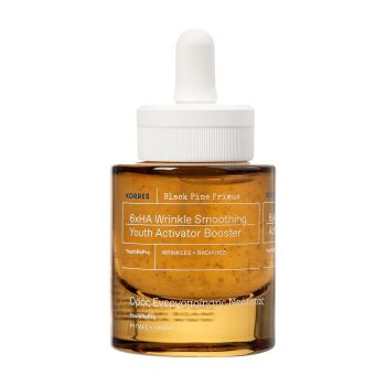 KORRES BLACK PINE PRIMUS 6XHA WRINKLE SMOOTHING veido serumas, 30 ml