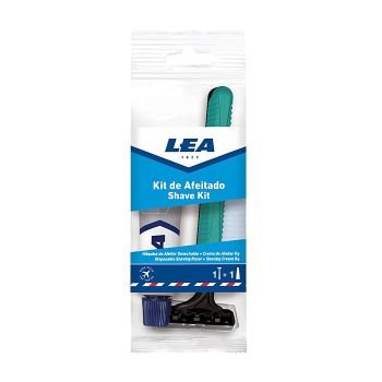 LEA KIT vienkartinis skustuvas + skutimosi kremas, 8 g