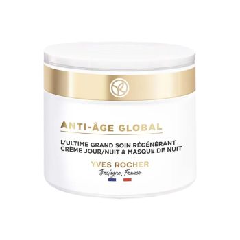 YVES ROCHER ANTI-AGE GLOBAL dieninis/naktinis veido kremas arba naktinė kaukė, 75 ml
