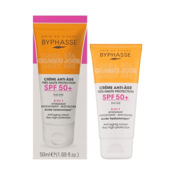BYPHASSE 3 IN 1 SPF50+ apsauginis veido kremas, 50 ml