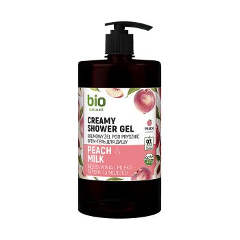 BIO NATURELL PEACH & MILK kreminė dušo želė, 946 ml