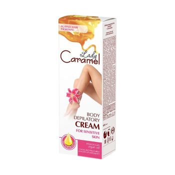 LADY CARAMEL SENSITIVE SKIN kūno depiliacinis kremas, 100 ml