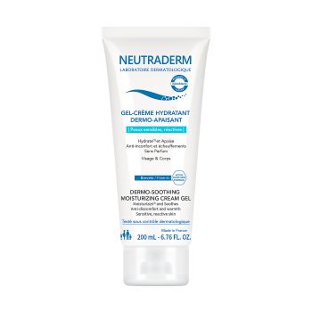 NEUTRADERM DERMO-SOOTHING MOISTURIZING veido ir kūno kremas - želė, 200 ml