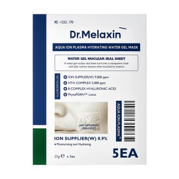 DR.MELAXIN AQUA ION PLASMA HYDRATING WATER GEL veido kaukės ( 5 x 25 g)