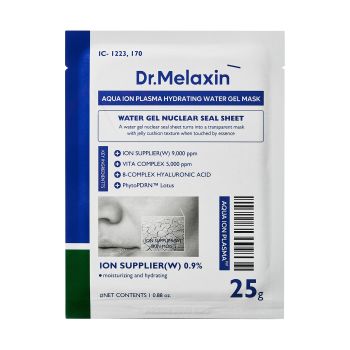 DR.MELAXIN AQUA ION PLASMA HYDRATING WATER GEL veido kaukė, 25 g