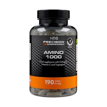 H&B PRECISION ENGINEERED AMINO 1000 maisto papildas, 190 tablečių