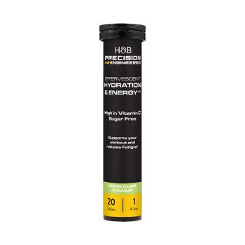 H&B PRECISION ENGINEERED hidracija ir energija, elektrolitai, citrinų skonio, 20 šnypščiųjų tablečių