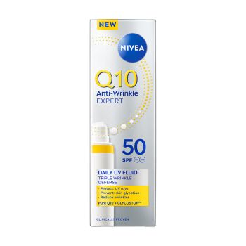NIVEA Q10 ANTI-WRINKLE EXPERT SPF50 DAILY veido fluidas, 40 ml