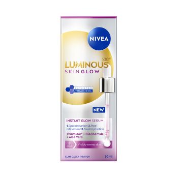 NIVEA LUMINOUS SKIN GLOW INSTANT GLOW veido serumas, 30 ml