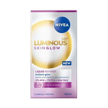 NIVEA LUMINOUS SKIN GLOW LIQUID REFINER skystas nenuplaunamas odos šveitiklis, 100 ml