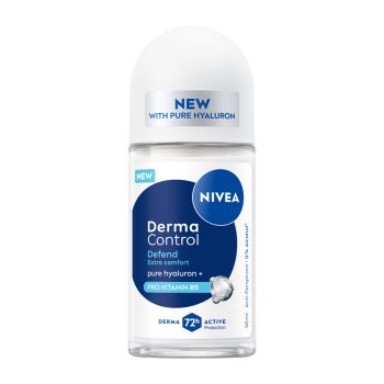 NIVEA DERMA CONTROL DEFEND EXTRA COMFORT rutulinis dezodorantas, 50 ml