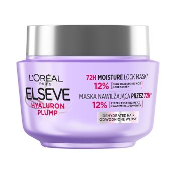 L'OREAL ELSEVE HYALURON PLUMP plaukų kaukė, 300 ml