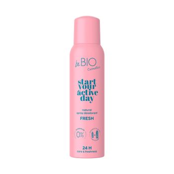 BE BIO START YOUR ACTIVE DAY NATURAL FRESH purškiamasis dezodorantas, 125 ml