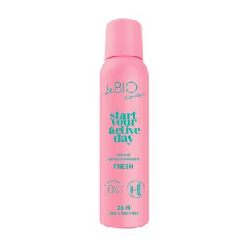 BE BIO START YOUR ACTIVE DAY NATURAL TROPICAL purškiamasis dezodorantas, 125 ml