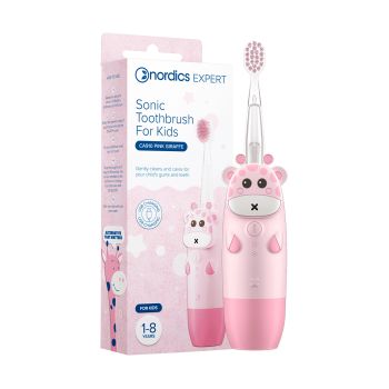 NORDICS EXPERT SONIC FOR KIDS CA910 PINK GIRAFFE elektrinis vaikų dantų šepetėlis