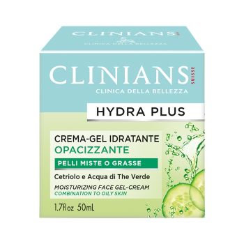 CLINIANS HYDRA - PLUS MOISTURIZING MATTIFYING drėkinamoji veido želė arba kremas, 50 ml
