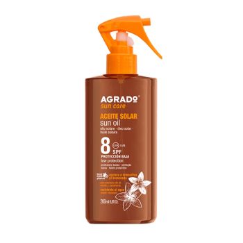 AGRADO SUN CARE SPF8 įdegio aliejus, 200 ml