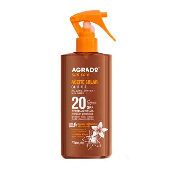AGRADO SUN CARE SPF20 įdegio aliejus, 200 ml