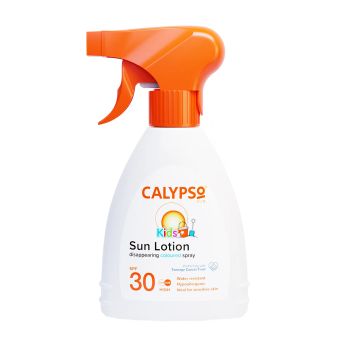CALYPSO KIDS DISAPPEARING COLOURED SPF30 apsauginis vaikų losjonas nuo saulės, 200 ml