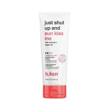 B.TAN JUST SHUT UP & SUN KISS ME laipsniško įdegio kūno losjonas, 236 ml