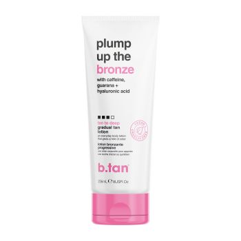 B.TAN PLUMP UP THE BRONZE TAN TO DEEP laipsniško įdegio kūno losjonas, 236 ml