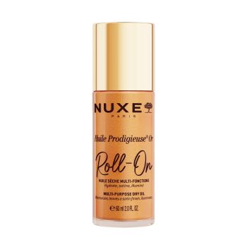 NUXE HUILE PRODIGIEUSE OR ROLL-ON žėrintis sausasis kūno, veido ir plaukų aliejus, 60 ml
