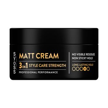 SYOSS MATT 3 IN 1 STYLE CARE STRENGTH plaukų modeliavimo kremas, 100 ml