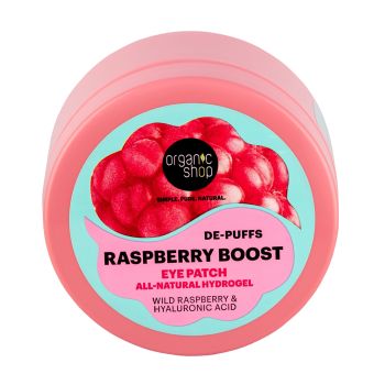 ORGANIC SHOP DE-PUFFS RASPBERRY BOOST paakių padukai (60 vnt.)