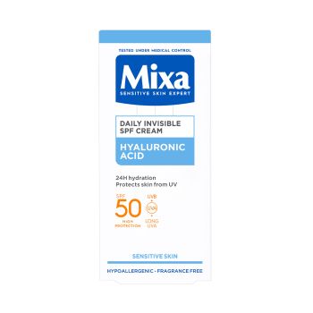 MIXA HYALURONIC ACID SPF50 kasdienis drėkinamasis kremas, 50 ml
