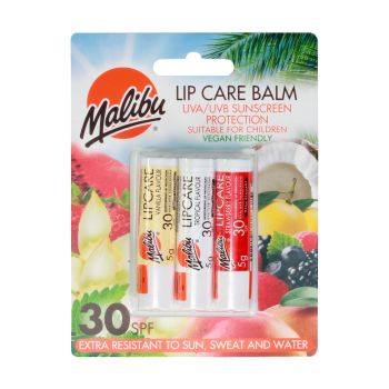 MALIBU SPF30 LIP CARE lūpų balzamai (3 x 5 g)