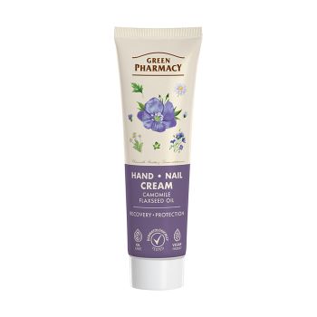 GREEN PHARMACY CAMOMILE & FLAXSEED OIL rankų ir nagų kremas, 100 ml