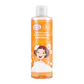 MARGARITA KAKĖ MAKĖ persikų kvapo plaukų ir kūno prausiklis, 250 ml