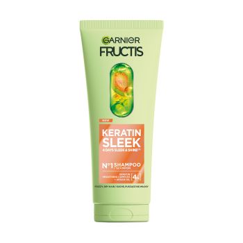 GARNIER FRUCTIS KERATIN SLEEK plaukų šampūnas, 200 ml