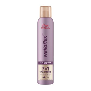 WELLAFLEX 7-IN-1 STYLE & NOURISH plaukų garbanas atgaivinančios putos, 200 ml