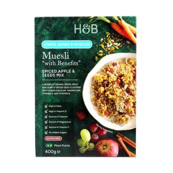 H&B dribsniai su prieskoniniais obuoliais ir sėklų mišiniu, 400 g