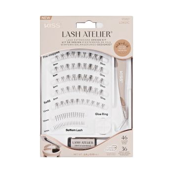 KISS LASH ATELLIER dirbtinių blakstienų kuokštelių ir pavienių blakstienų rinkinys