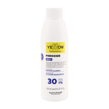 YELLOW PEROXIDE TECH+ 30 VOL - 9% oksidacinė plaukų emulsija, 150 ml