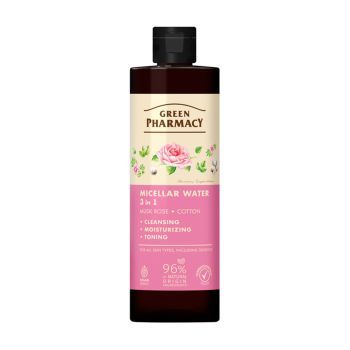 GREEN PHARMACY MUSK ROSE & COTTON micelinis vanduo, 500 ml