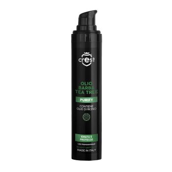 CREST OLIO BARBA TEA TREE PURIFY barzdos aliejus, 50 ml